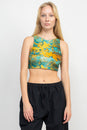 Load image into Gallery viewer, Psychedelic Marble Hi Neck Yoga Top