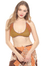 Load image into Gallery viewer, Tow Tone Crochet halter Top