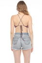 Load image into Gallery viewer, Tow Tone Crochet halter Top
