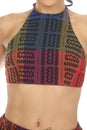 Load image into Gallery viewer, Woven Tribal Patch Print Halter Top