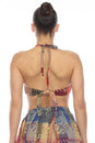 Load image into Gallery viewer, Woven Tribal Patch Print Halter Top