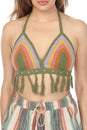 Load image into Gallery viewer, Santa Cruz Fringe Beaded Crochet Top