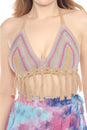 Load image into Gallery viewer, Santa Cruz Fringe Beaded Crochet Top