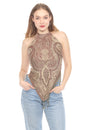 Load image into Gallery viewer, Fringe Paisley Halter Top