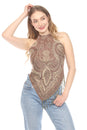 Load image into Gallery viewer, Fringe Paisley Halter Top