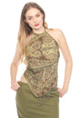 Load image into Gallery viewer, Fringe Paisley Halter Top