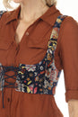 Load image into Gallery viewer, Floral Velvet Corset Vest