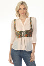 Load image into Gallery viewer, Floral Velvet Corset Vest