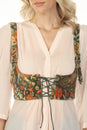 Load image into Gallery viewer, Floral Velvet Corset Vest