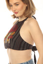 Load image into Gallery viewer, Mushroom Daisy Emb Halter Top
