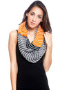 Load image into Gallery viewer, Hand knit Dual color Infinity Winter scarf