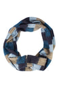 Load image into Gallery viewer, Warm tri stiped infinity scarf with Zipper