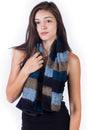 Load image into Gallery viewer, Warm tri stiped infinity scarf with Zipper