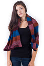 Load image into Gallery viewer, Warm tri stiped infinity scarf with Zipper