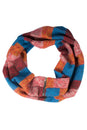 Load image into Gallery viewer, Warm tri stiped infinity scarf with Zipper