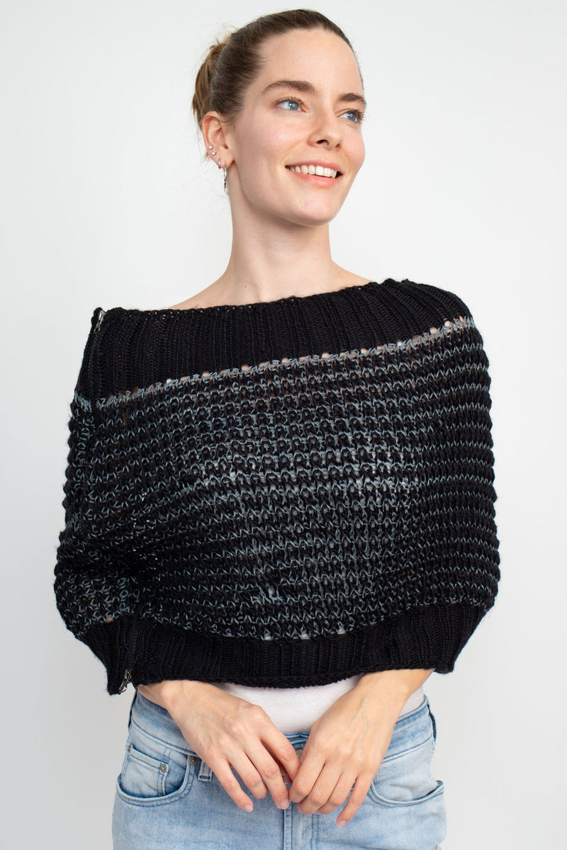 Acrylic Infinity Loop Winter Scarf with Zipper