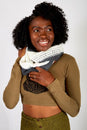 Load image into Gallery viewer, Crocheted Two Tone Infinity Scarf