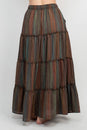 Load image into Gallery viewer, Stripe Tiered Maxi Skirt