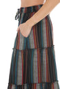Load image into Gallery viewer, Stripe Tiered Maxi Skirt