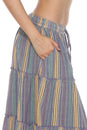 Load image into Gallery viewer, Stripe Tiered Maxi Skirt