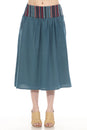 Load image into Gallery viewer, Homespun Striped Yoke Midi Skirt