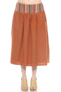 Load image into Gallery viewer, Homespun Striped Yoke Midi Skirt