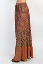 Load image into Gallery viewer, Tiered Lace Print Maxi Skirt