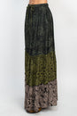 Load image into Gallery viewer, Tiered Lace Print Maxi Skirt