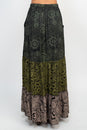 Load image into Gallery viewer, Tiered Lace Print Maxi Skirt