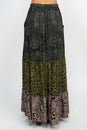 Load image into Gallery viewer, Tiered Lace Print Maxi Skirt