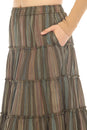 Load image into Gallery viewer, Twirl 5 Tiered Midi Skirt