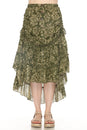 Load image into Gallery viewer, Cinched Hip Drawstring Ruffle Skirt
