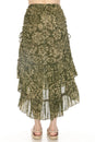 Load image into Gallery viewer, Cinched Hip Drawstring Ruffle Skirt