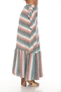 Load image into Gallery viewer, Ruffled Maxi Striped Wrap Skirt