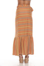 Load image into Gallery viewer, Ruffled Maxi Striped Wrap Skirt