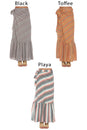 Load image into Gallery viewer, Ruffled Maxi Striped Wrap Skirt