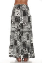 Load image into Gallery viewer, Boho Patchwork Tiered Maxi Skirt