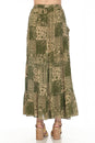 Load image into Gallery viewer, Boho Patchwork Tiered Maxi Skirt