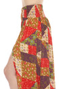 Load image into Gallery viewer, Mushroom Quilt Print Maxi Slit Skirt