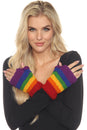 Load image into Gallery viewer, Multi Colored Striped Fingerless Gloves