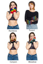 Load image into Gallery viewer, Multi Colored Striped Fingerless Gloves