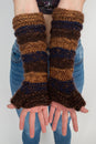 Load image into Gallery viewer, Faux Mohair Striped Armwarmers