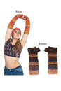Load image into Gallery viewer, Faux Mohair Striped Armwarmers