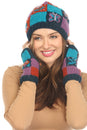 Load image into Gallery viewer, Knit Patachwork Cotttagecore Armwarmer
