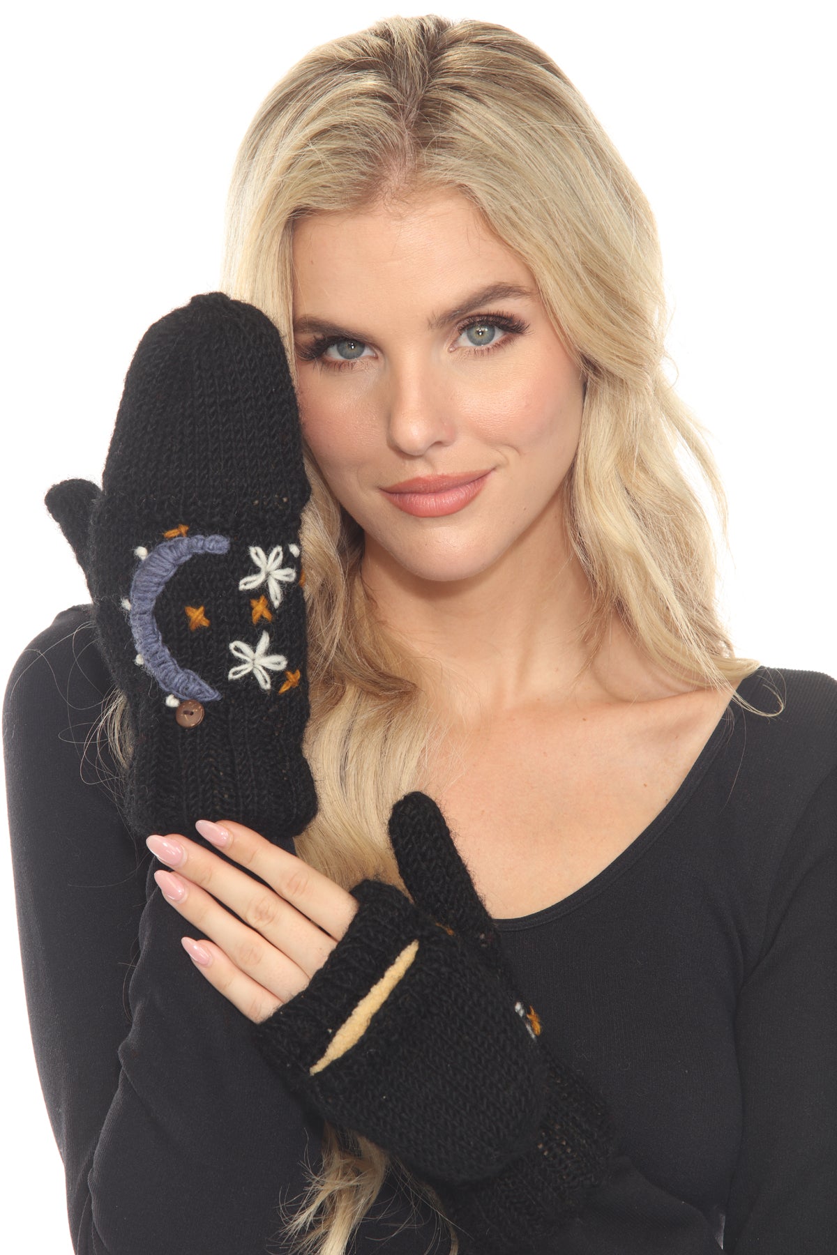 Hand Embroidery Mittens