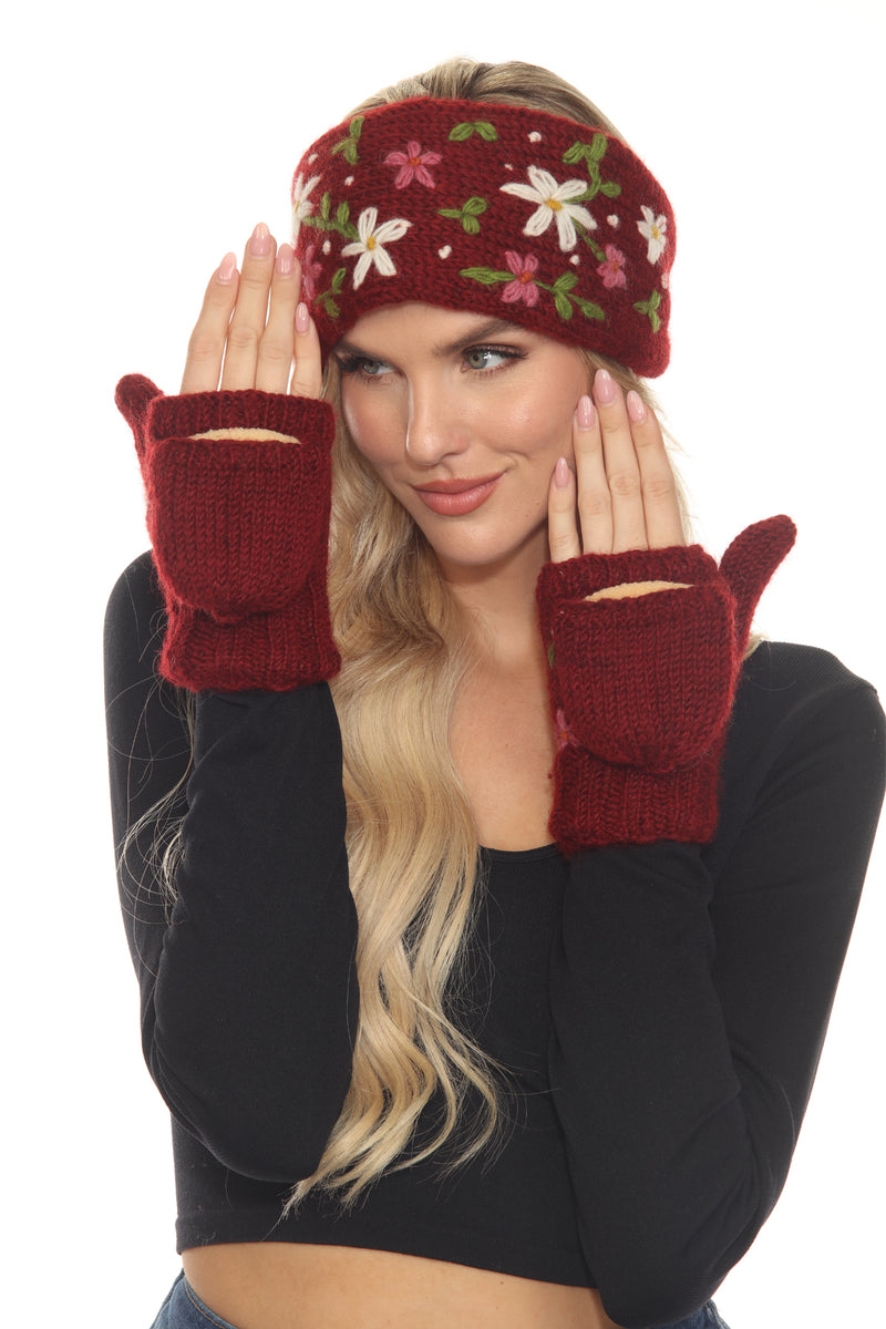 Hand Embroidery Mittens