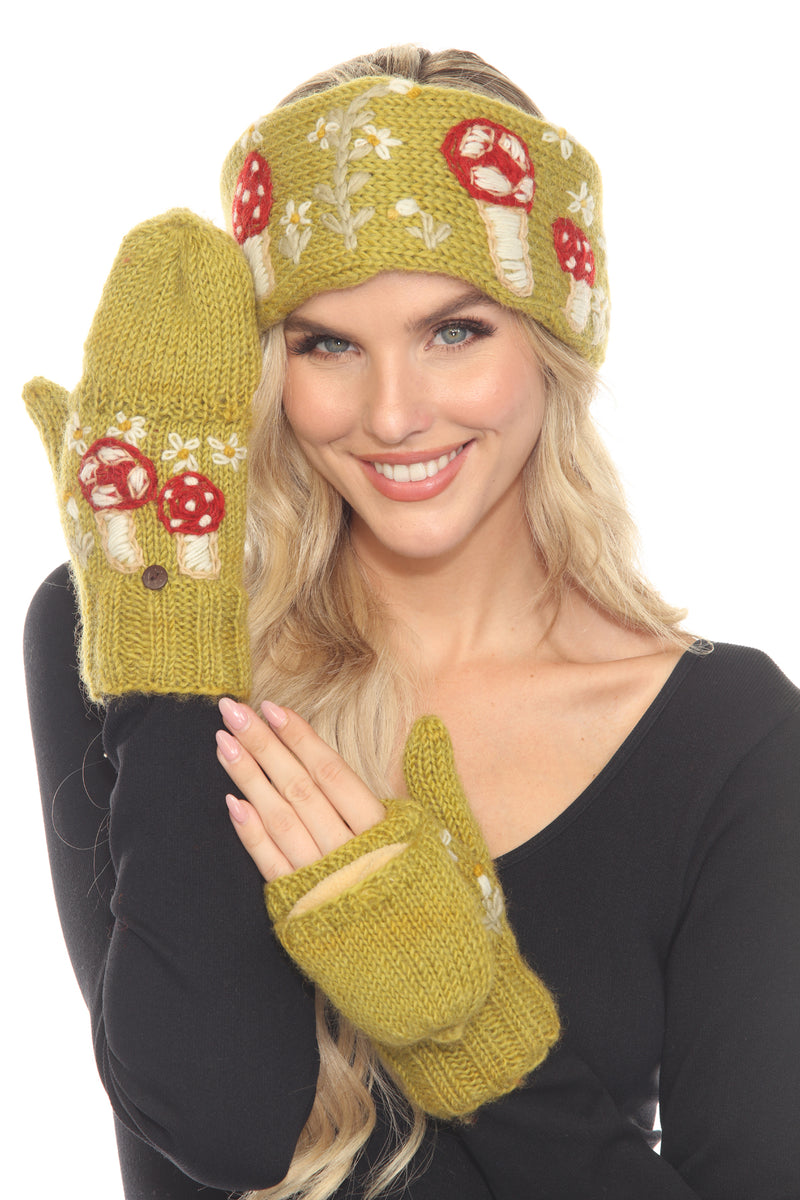 Hand Embroidery Mittens