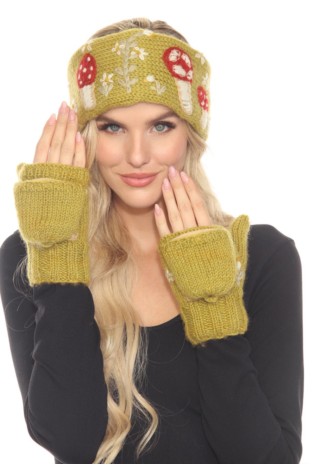 Hand Embroidery Mittens
