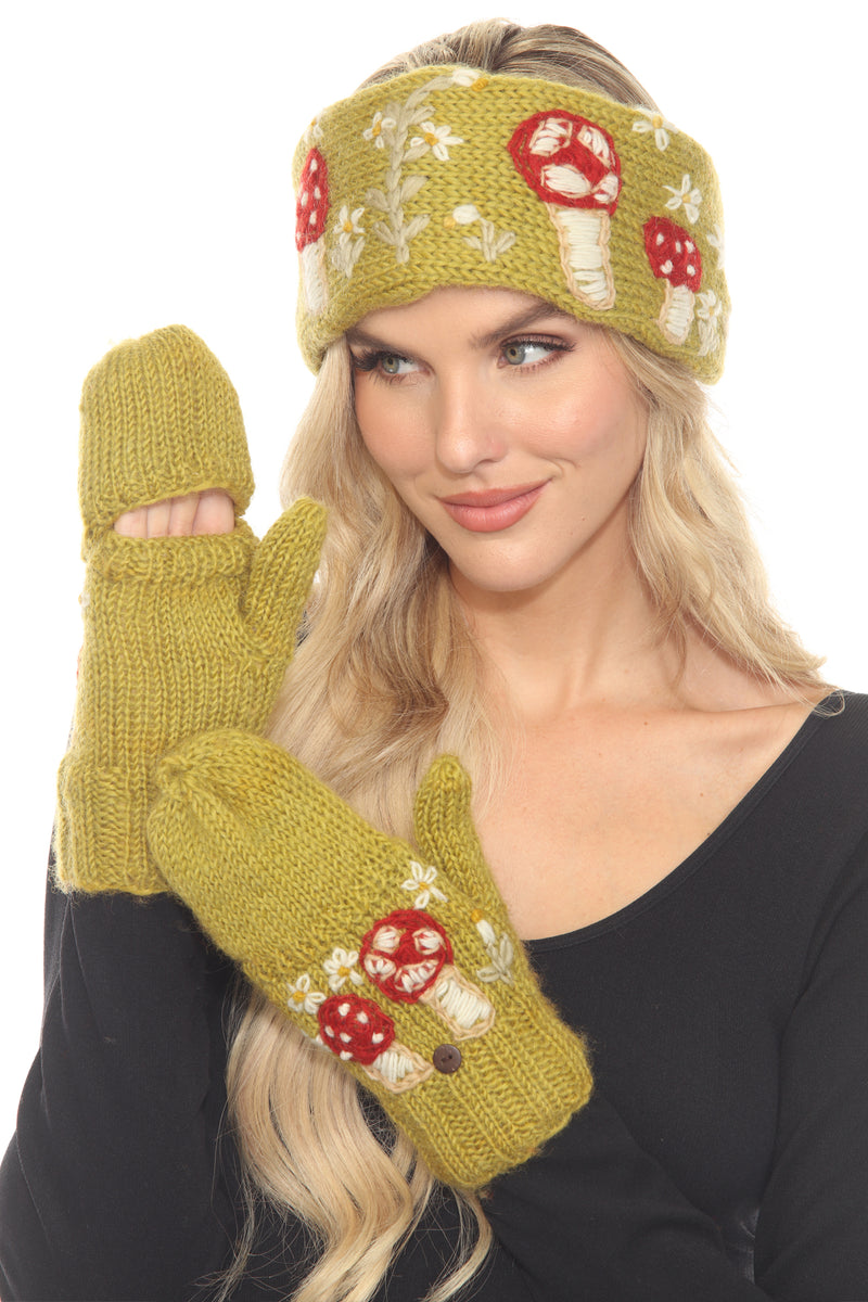 Hand Embroidery Mittens