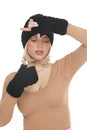 Load image into Gallery viewer, Cable Ribbed Wool Armwarmers